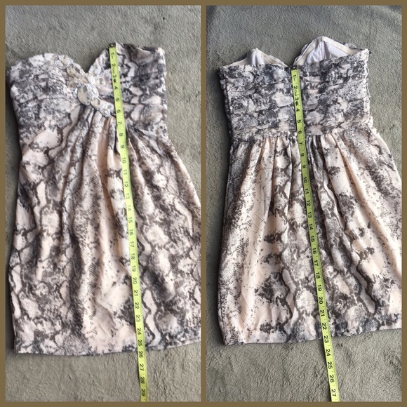 🍂 H&M Strapless Snakeskin Print Dress Size 4 🍂 - Picture 6 of 8